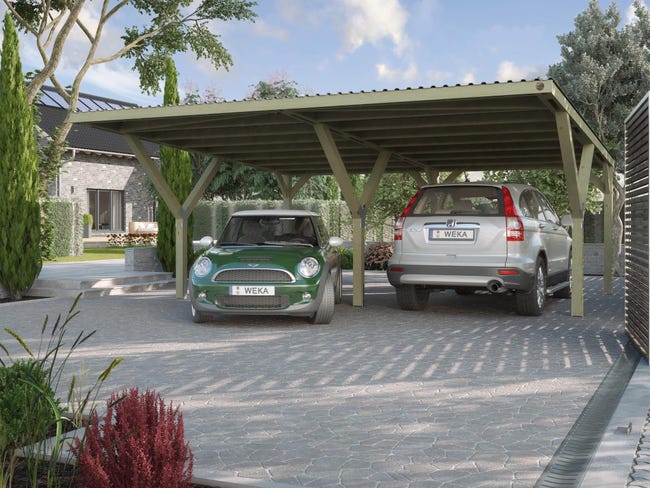 WEKA 609 geïmpregneerde dubbele carport